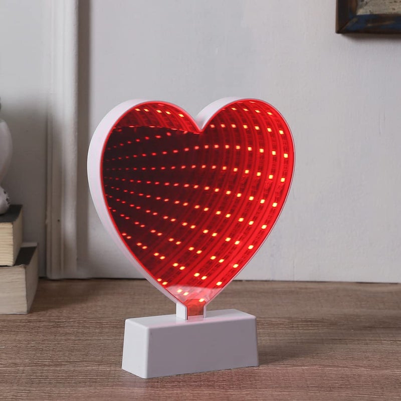 TAYHAA TAYHAA Heart Shaped LED Lighting with Rose Tinted Mirror  - Image 2
