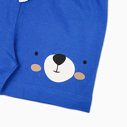 ARIEL Baby Boys & Baby girls Cotton Printed Round Neck Half Sleeve T-shirt & Short Latest Summer Clothing Sets (AR-BHALFSS-1218-RBSTRIPE_Multicolor_12-18 month) - Image 3