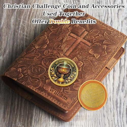 IELCJJ Original Holy Grail Christian Challenge Coin - Joshua 1:9 Jesus Religious Token - Inspirational Art God Pocket Bible Verses Chip for Study - Good Luck Commemorative Gifts for Men Women Kids Coworker - Image 5