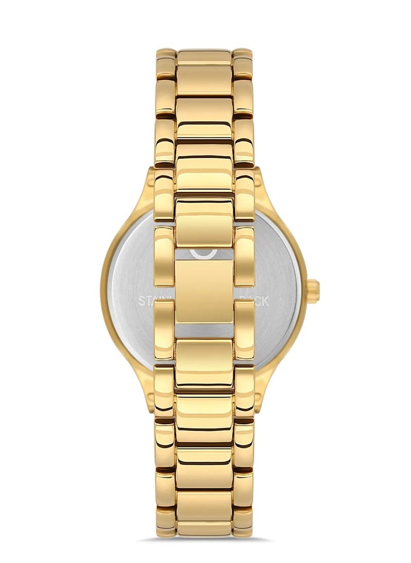 OMAX - Omax Women's Gold Luxury Wrist Watch, Watches for Women, Stainless Watches, Steel Band, Round Crystal Dial, Waterproof Watch, 1 Year Warranty - Image 1