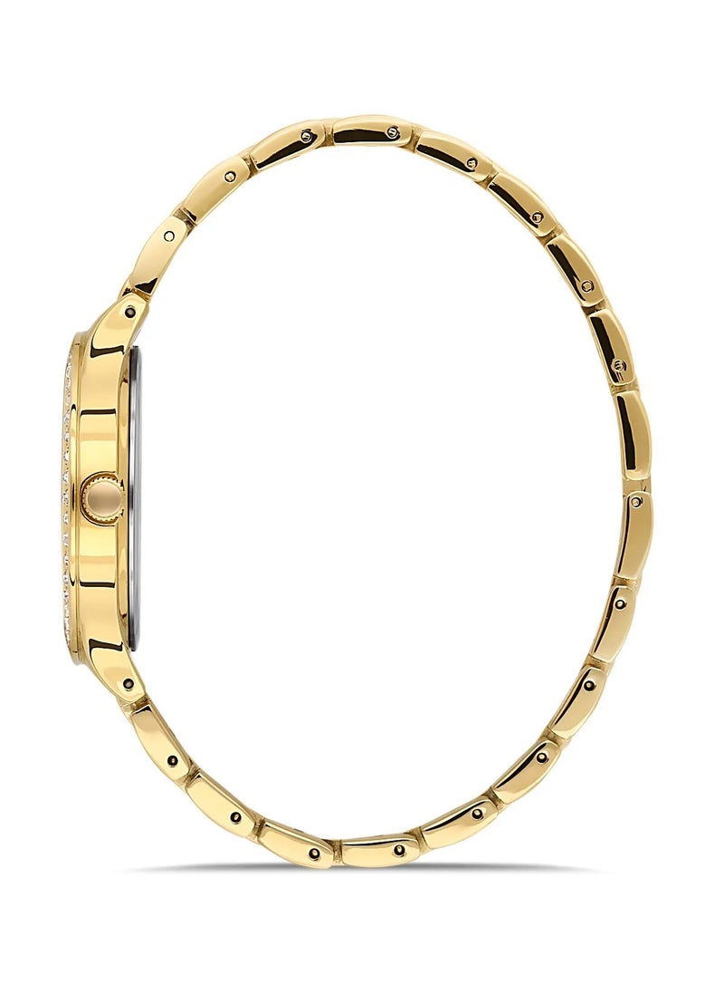 OMAX - Omax Women's Gold Luxury Wrist Watch, Watches for Women, Stainless Watches, Steel Band, Round Crystal Dial, Waterproof Watch, 1 Year Warranty - Image 1