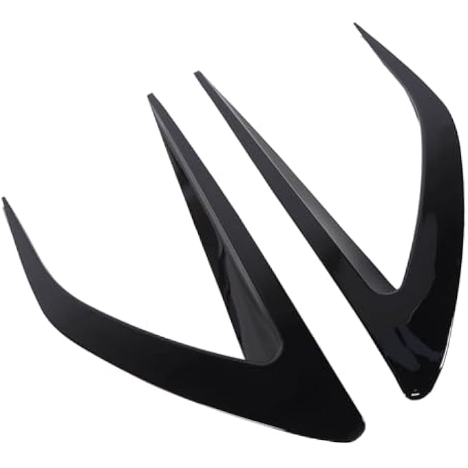 Luocute 1 Pair Auto Front Air Vent Splitter, Enhanced Aerodynamics Improved Downforce Easy Installation Front Bumper Air Vent Trim, Replacement for MX-5 Miata ND 2016 and Later (Glossy Black) - Image 1