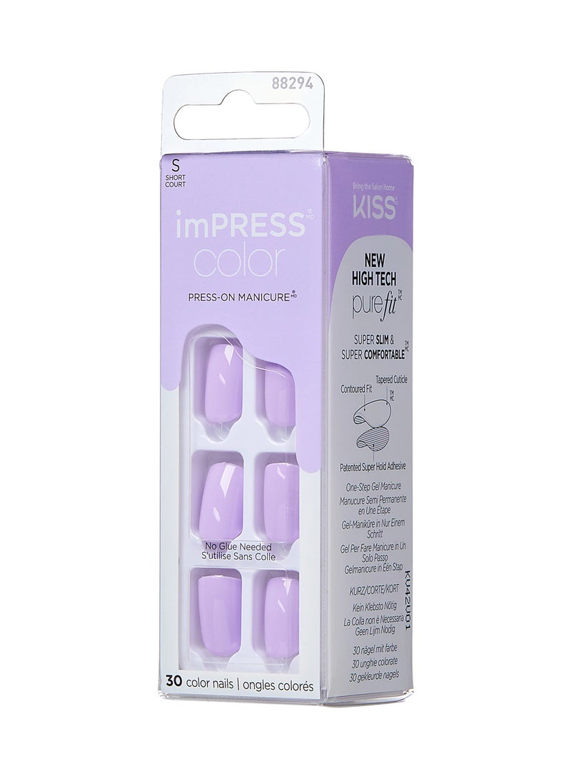 كيس طلاء أظافر إمبريس كولور اضغط على الأظافر IMC37C VIVID LAVENDER 30 لونًا - Image 1