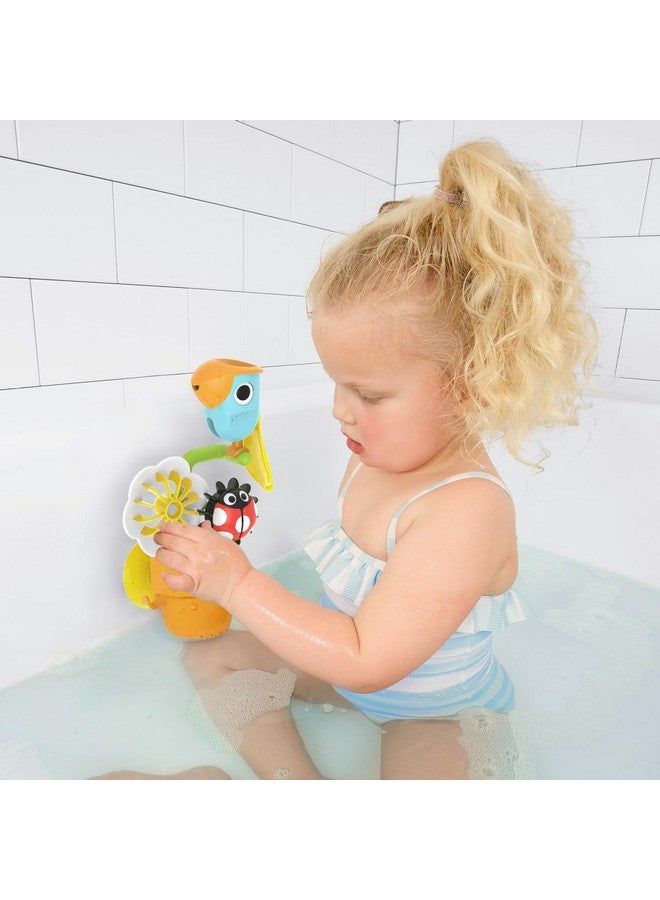 Yookidoo Yookidoo Watering Can Baby Bath Toy (Ages 1-3) Spinning Lady Bug & Tipping Bird Toy with 3 Moving Pieces (Mold Free) - Attaches to Tub Wall for Easy Toy Holder and Storage - for Toddler Bath Time  - Image 4
