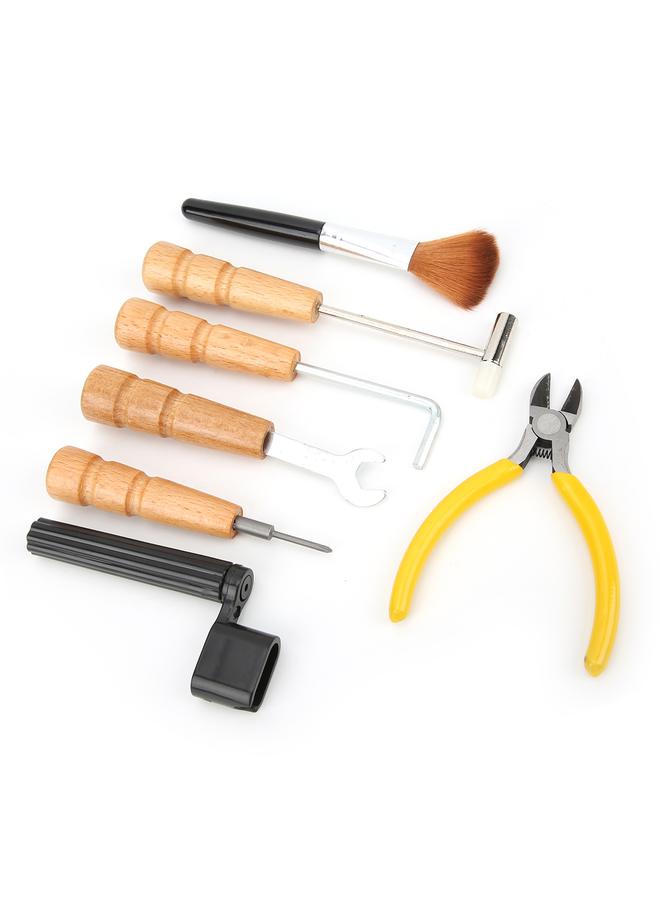 8Pcs Guitar Repair Tool Luthier Maintenance Set Kit Accessory with Hammer Brush Plier GT‑28