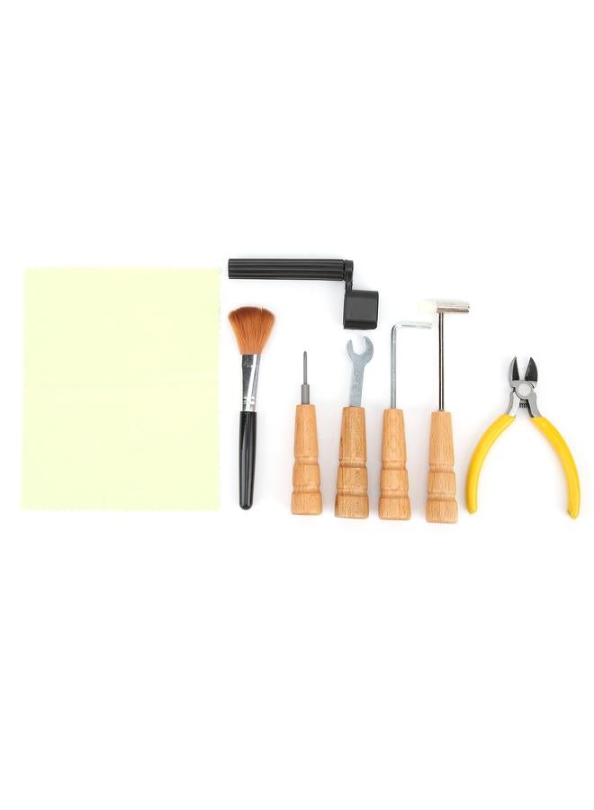 8Pcs Guitar Repair Tool Luthier Maintenance Set Kit Accessory with Hammer Brush Plier GT‑28