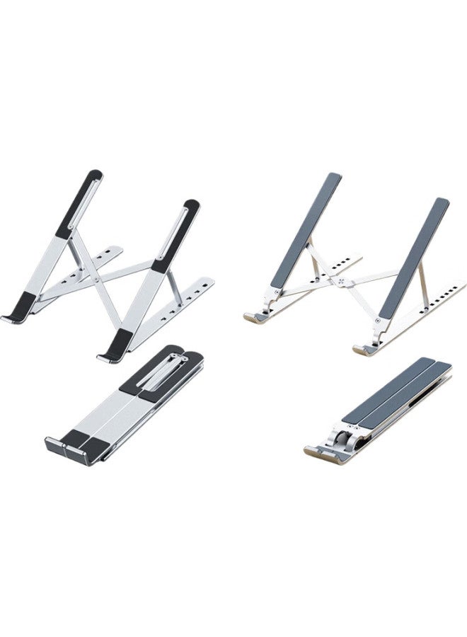 Haile Laptop Stand, Cooling Stand, Aluminum Alloy Portable Folding Adjustable Height Riser, For Apple Mac, Lenovo Legion, Huawei, Ac-4S - Image 1