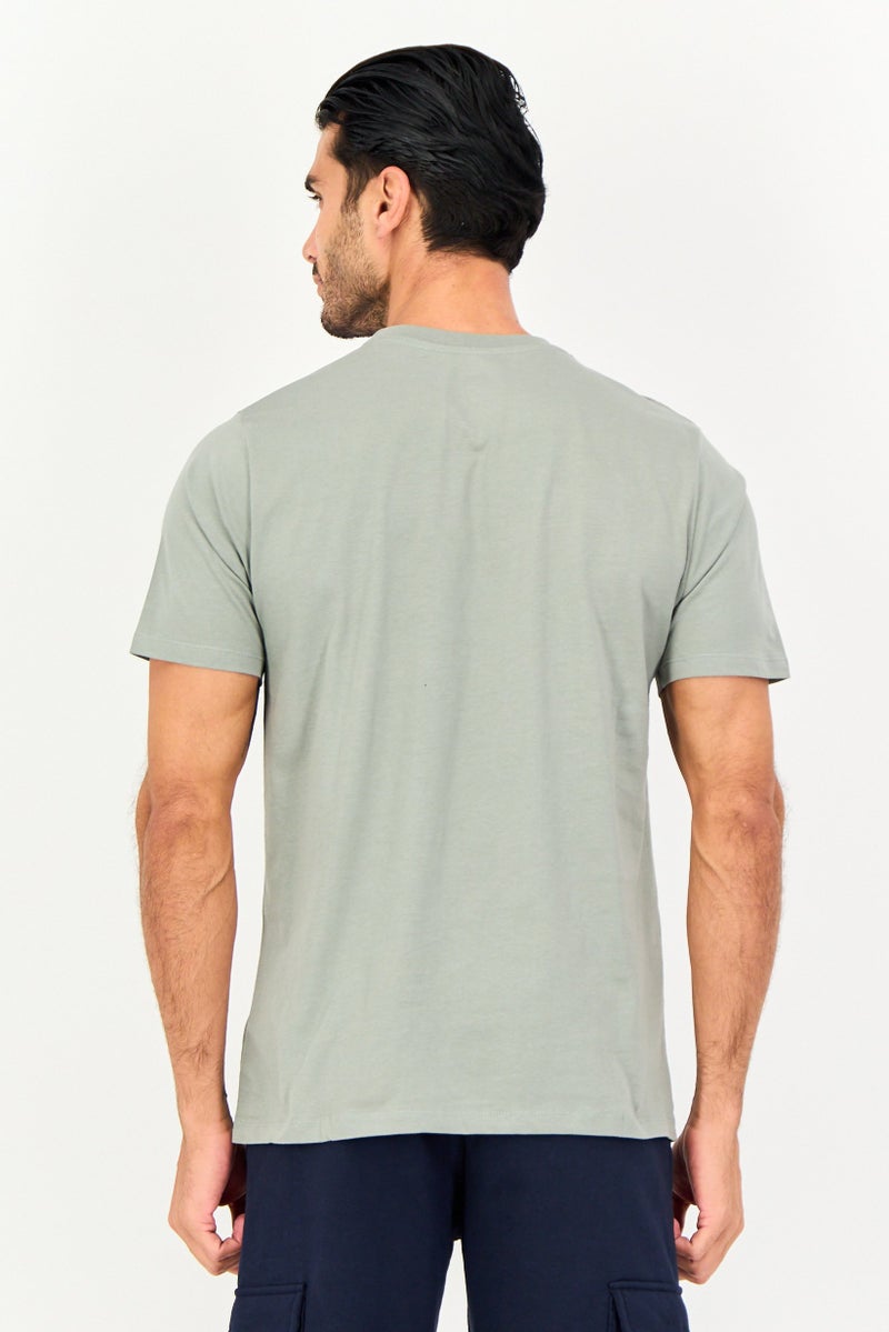 Reebok Men Sportswear Fit Short Sleeve Outdoor T-Shirt, Sage Green - Image 2