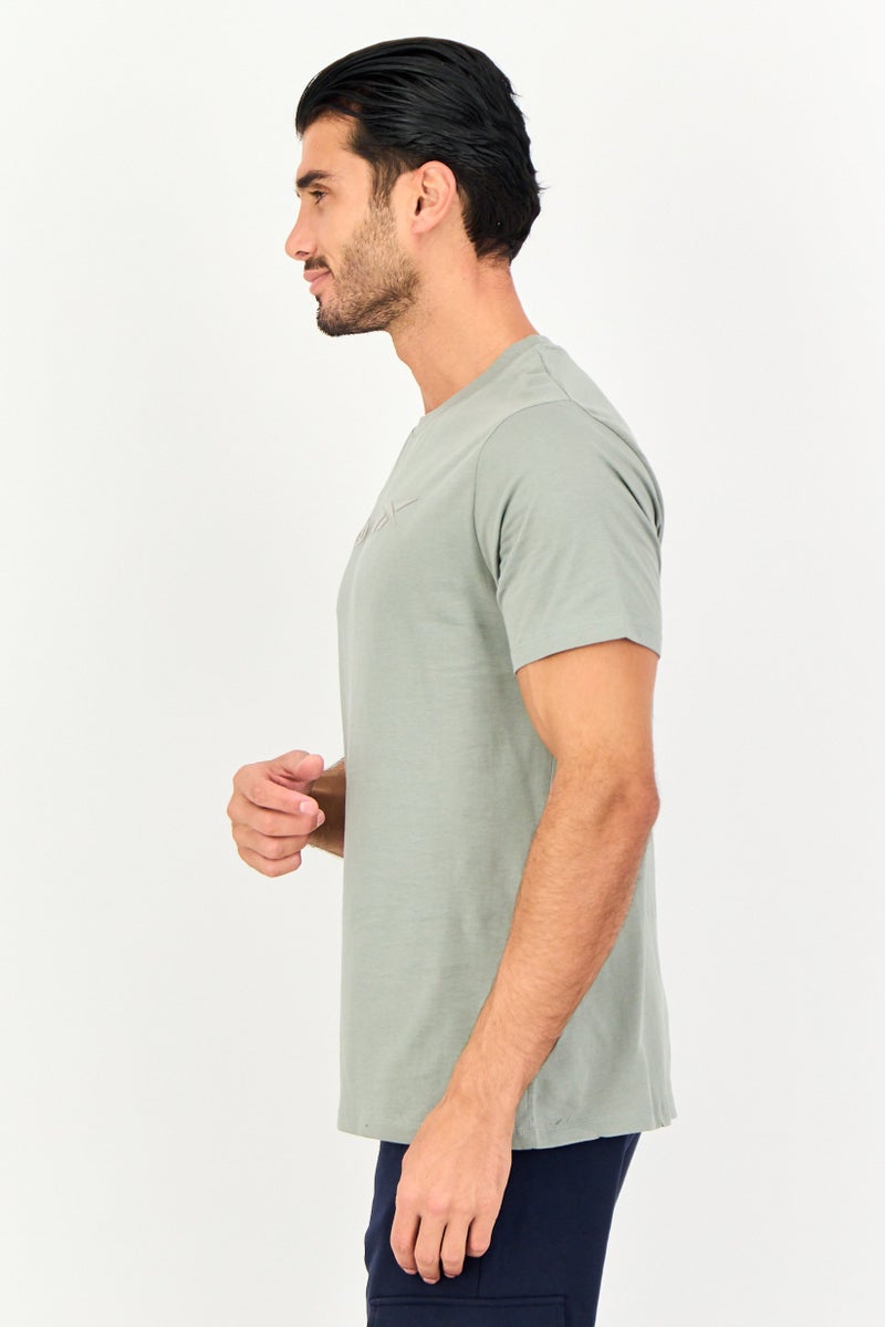Reebok Men Sportswear Fit Short Sleeve Outdoor T-Shirt, Sage Green - Image 3