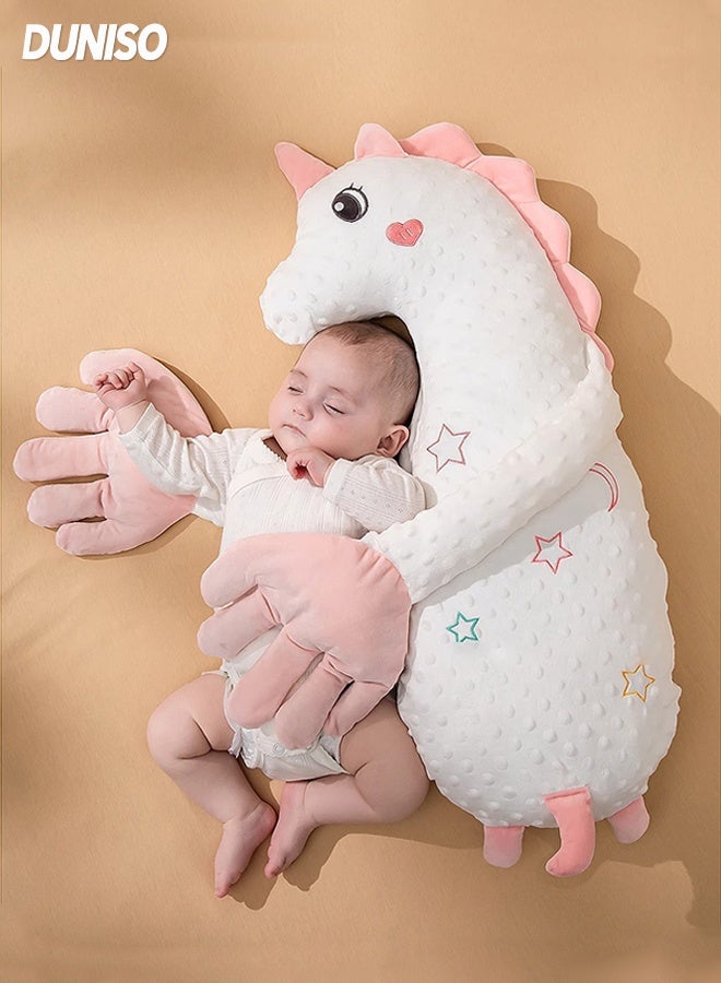 DUNISO Baby Sleep Soothing Doll with Automatic Soothing Palm,Baby Startle Prevention Sleep Aid Companion，Soothing Patting Sleeping Doll with Heatable Red Bean Hot Pack，3 Levels Adjustable Simulation of Mother's Automatic Palms Slapping - Image 1