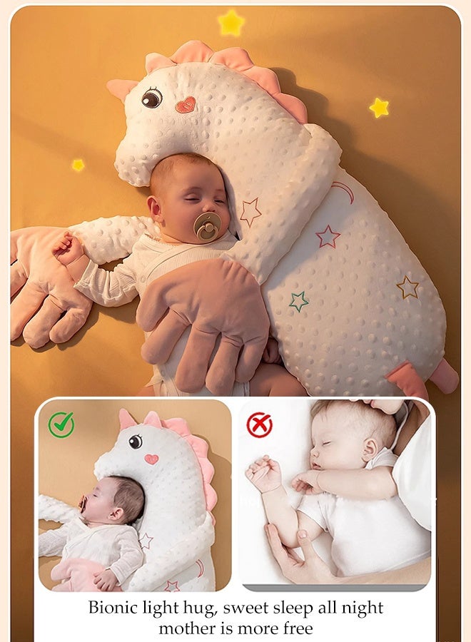 DUNISO Baby Sleep Soothing Doll with Automatic Soothing Palm,Baby Startle Prevention Sleep Aid Companion，Soothing Patting Sleeping Doll with Heatable Red Bean Hot Pack，3 Levels Adjustable Simulation of Mother's Automatic Palms Slapping - Image 4