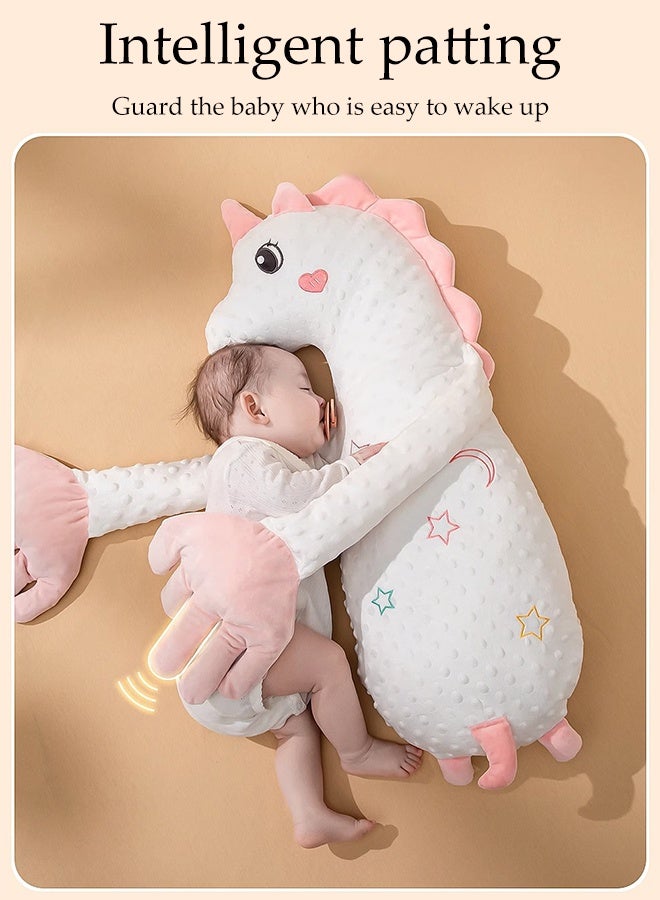 DUNISO Baby Sleep Soothing Doll with Automatic Soothing Palm,Baby Startle Prevention Sleep Aid Companion，Soothing Patting Sleeping Doll with Heatable Red Bean Hot Pack，3 Levels Adjustable Simulation of Mother's Automatic Palms Slapping - Image 3