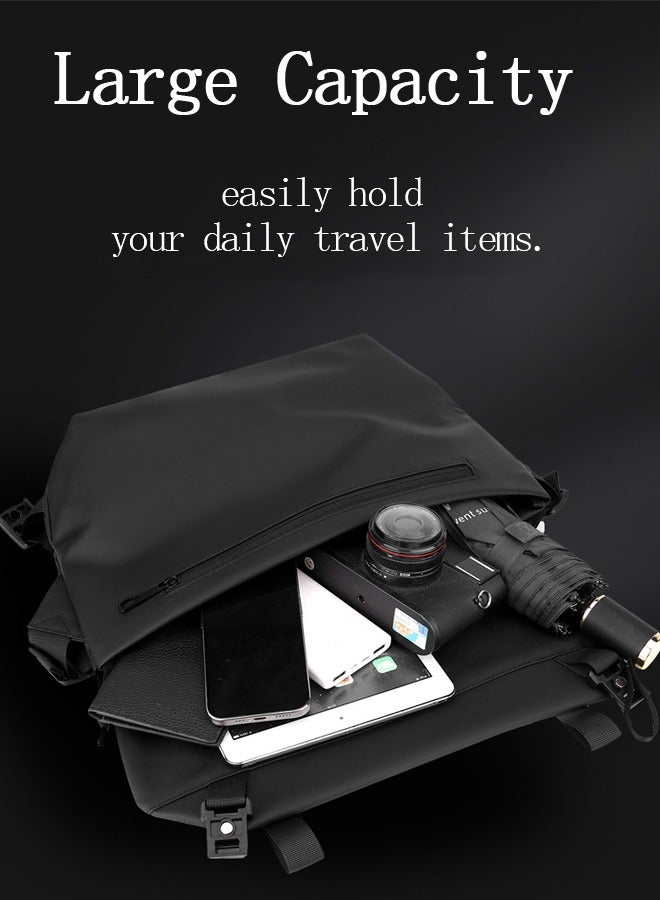 Large Capacity Carry-on Luggage Bag for 9.7-inch Electronics with Water Resistant for Short Trips, Black - Image 2