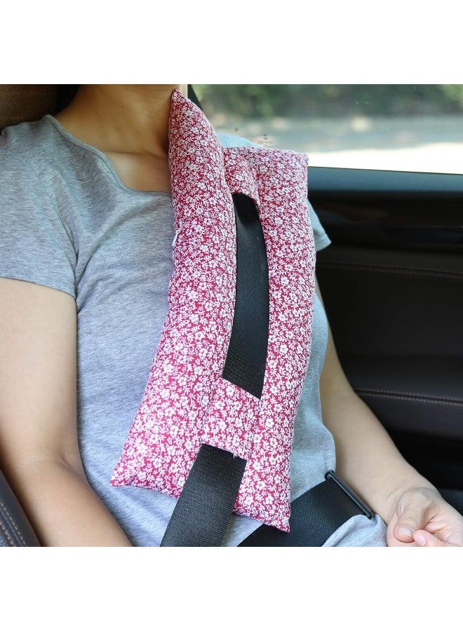 rainbowstar Seatbelt Pillows for Post-Surgery Comfort Mastectomy Breast Cancer Port Pacemaker Heart Surgery C-Section Recovery Support Cushion Pad Patient Care Car Travel Pillow (Tiny Flower) - Image 3