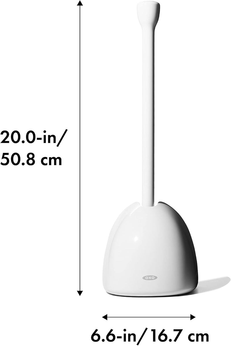 OXO OXO Good Grips Toilet Plunger with Cover White - Image 2