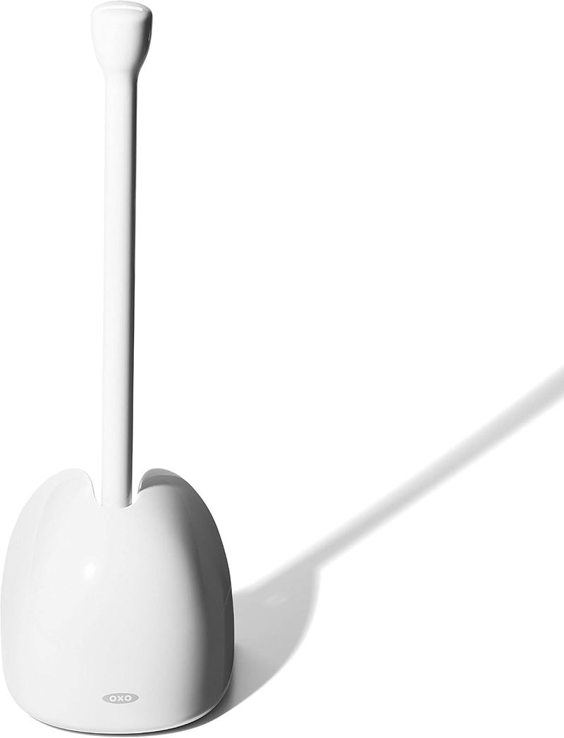 OXO OXO Good Grips Toilet Plunger with Cover White - Image 1