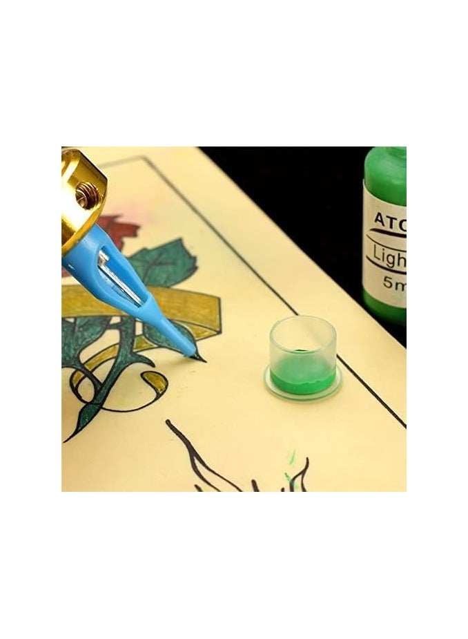 SOLDOUT 100 PCS Plastic Disposable Tattoo Ink Holder Cup Permanent Makeup Supplies Eyebrow Pigment Container Cups (Pack of 100, 13mm) - Image 2