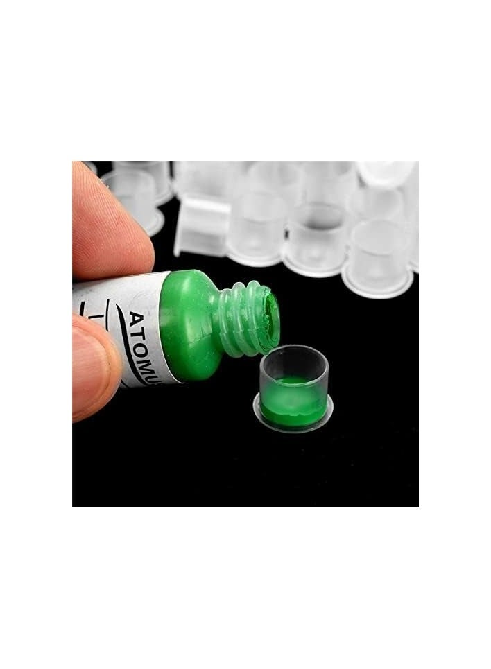 SOLDOUT 100 PCS Plastic Disposable Tattoo Ink Holder Cup Permanent Makeup Supplies Eyebrow Pigment Container Cups (Pack of 100, 13mm) - Image 3