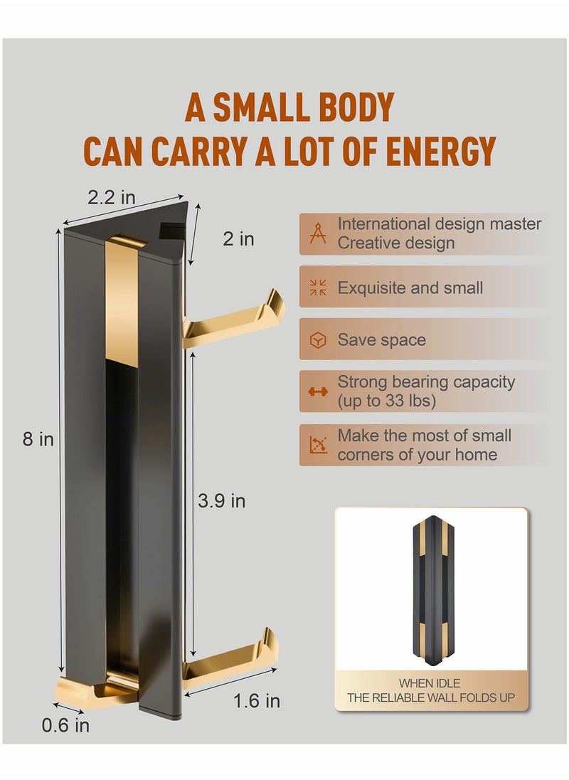 SYOSI Towel Hook, Foldable Non-perforated Invisible Waterproof Rustproof Towel Robe Hook for Kitchen, Closet, Cabinet, Toilet, Ceiling, Door, Tile  - Image 4
