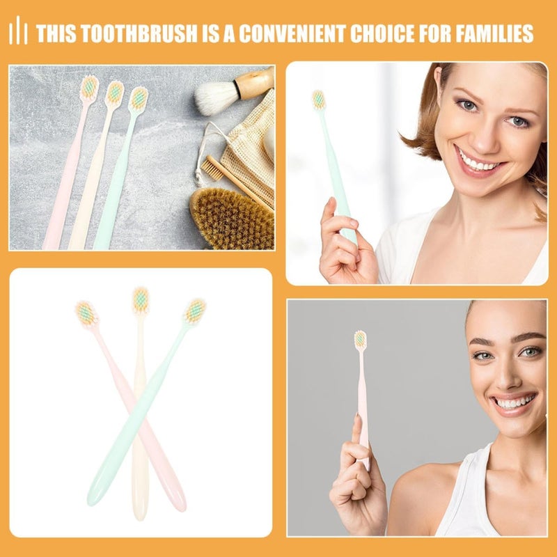Soft Toothbrushes Wide Brush Head 9pcs, Soft Bristle Manual Toothbrushes for Adults, Household and Travel Use, Oral Care and Deep Cleaning - Image 3
