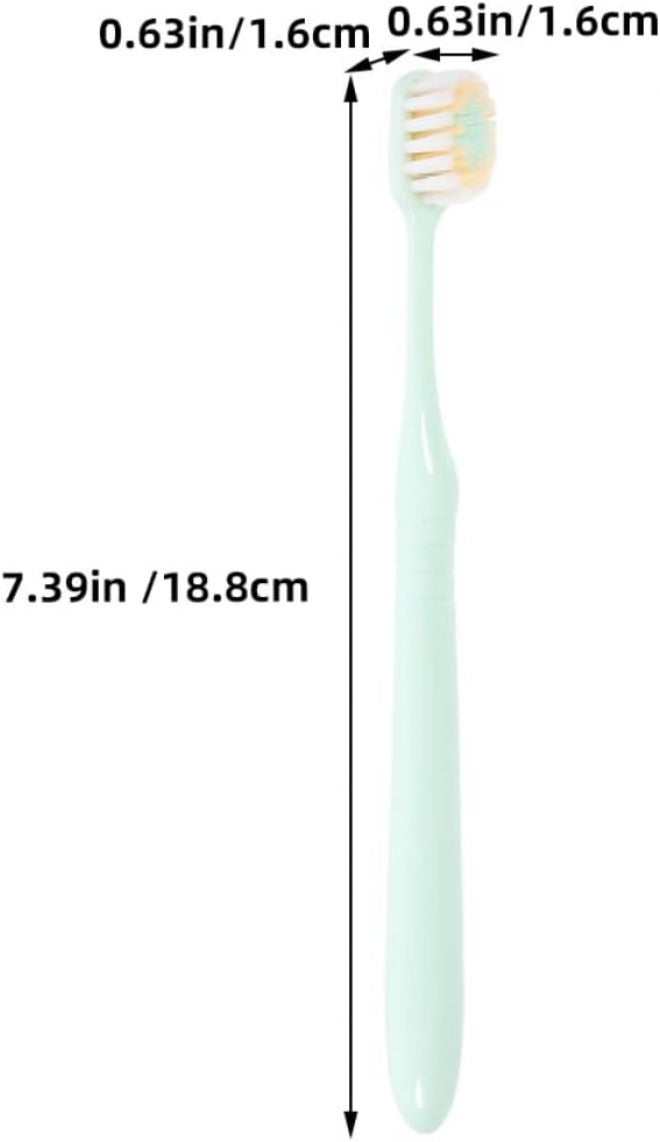 Soft Toothbrushes Wide Brush Head 9pcs, Soft Bristle Manual Toothbrushes for Adults, Household and Travel Use, Oral Care and Deep Cleaning - Image 2