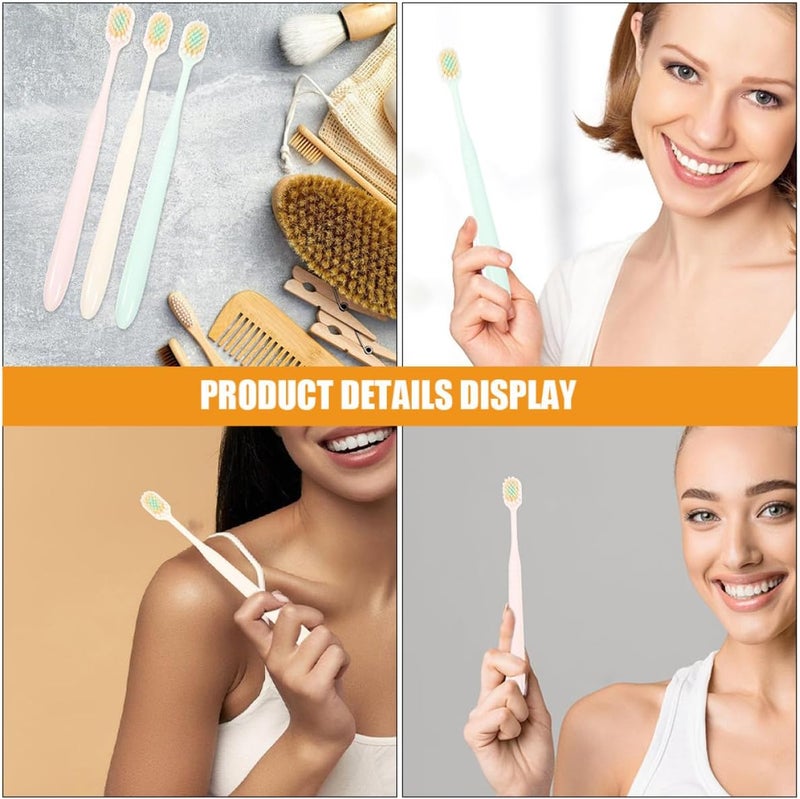 Soft Toothbrushes Wide Brush Head 9pcs, Soft Bristle Manual Toothbrushes for Adults, Household and Travel Use, Oral Care and Deep Cleaning - Image 4