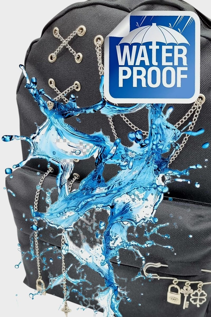 Tezzgelsin Special Design Chain Black Backpack  - Image 5