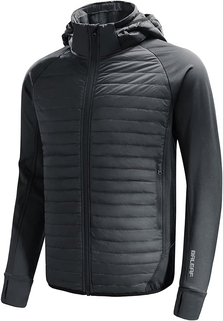 BALEAF Men's Lightweight Warm Puffer Jacket - Water Resistant Thermal Hybrid Hiking Coat - Image 1