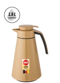 emsa German EMSA Thermos 1.5 liter capacity brown and black color  - Image 1