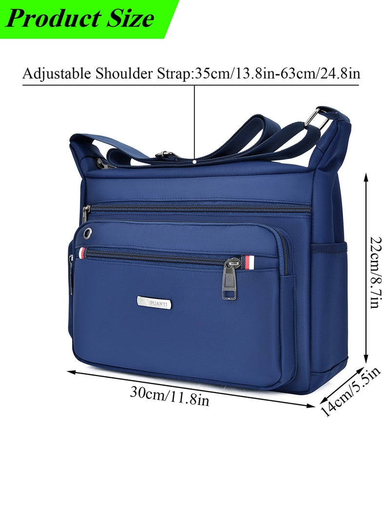 Qiccijoo Qiccijoo Messenger Bag for Men,Shoulder Bag for All-Purpose Use Travel Bag Sling Bag Crossbody Bags for Work Business(Blue)  - Image 2
