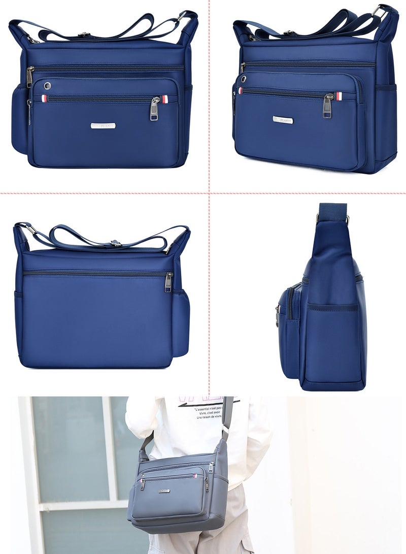 Qiccijoo Qiccijoo Messenger Bag for Men,Shoulder Bag for All-Purpose Use Travel Bag Sling Bag Crossbody Bags for Work Business(Blue)  - Image 3