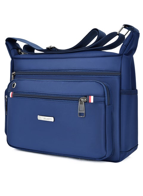 Qiccijoo Messenger Bag for Men,Shoulder Bag for All-Purpose Use Travel Bag Sling Bag Crossbody Bags for Work Business(Blue)