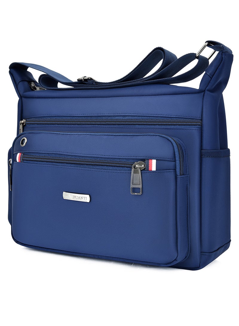 Qiccijoo Qiccijoo Messenger Bag for Men,Shoulder Bag for All-Purpose Use Travel Bag Sling Bag Crossbody Bags for Work Business(Blue)  - Image 1