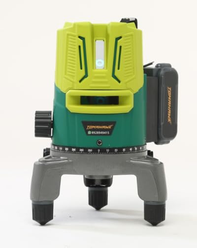 Tomahawk مستوى الليزر الأخضر TOMAHAWK SPB66822 خط الليزر الذاتي التسوية 98 قدم مع قاعدة مغناطيسية عمودية وأفقية 360 درجة سطوع قابل للتعديل