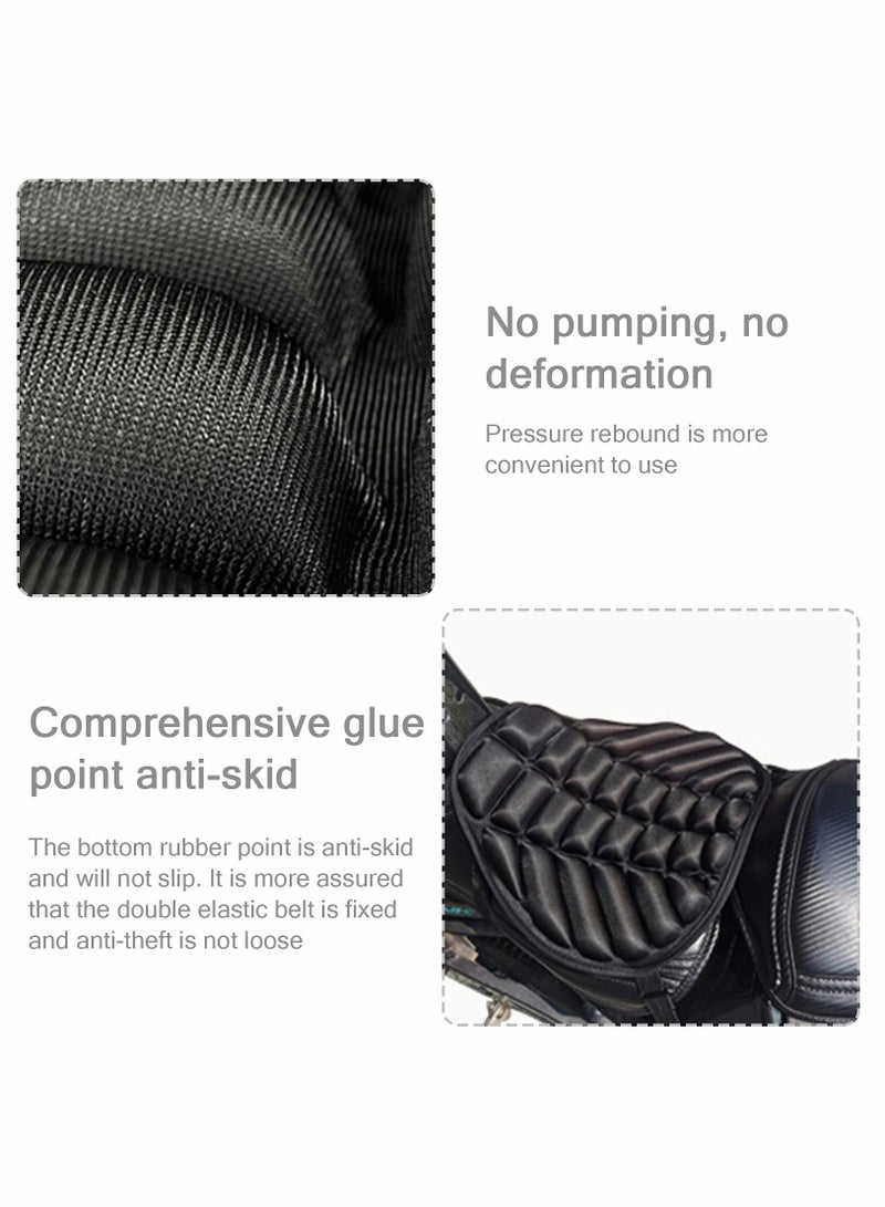 SYOSI Motorcycle Gel Seat Pad, Motorcycle Seat Cushion, Pressure Relief Seat Pad Protector for Cruiser Touring Saddles  - Image 3