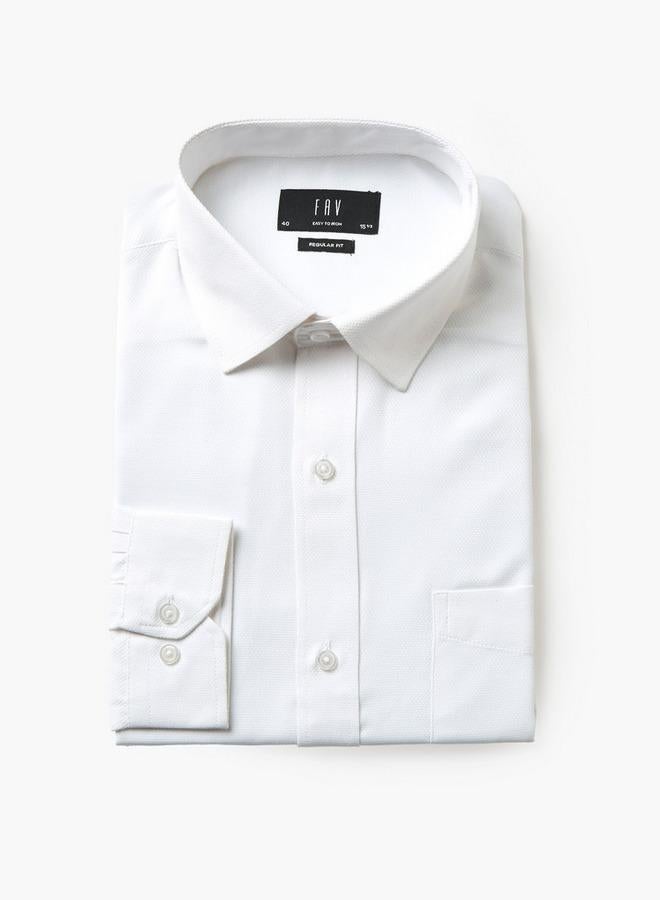 Splash FAV Men Regular Fit Self Texture Dobby Collar Shirt - Image 5