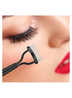 SYOSI 5 Pieces Folding Eyebrow Comb Stainless Steel Grooming Brush and Eyelash Separator Mascara Applicator Eyebrow and Eyelash Brush  - Image 3