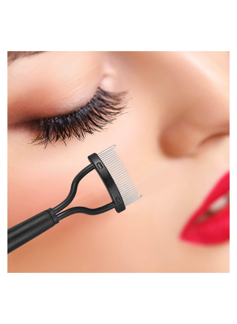SYOSI - 5 Pieces Folding Eyebrow Comb Stainless Steel Grooming Brush and Eyelash Separator Mascara Applicator Eyebrow and Eyelash Brush - Image 1