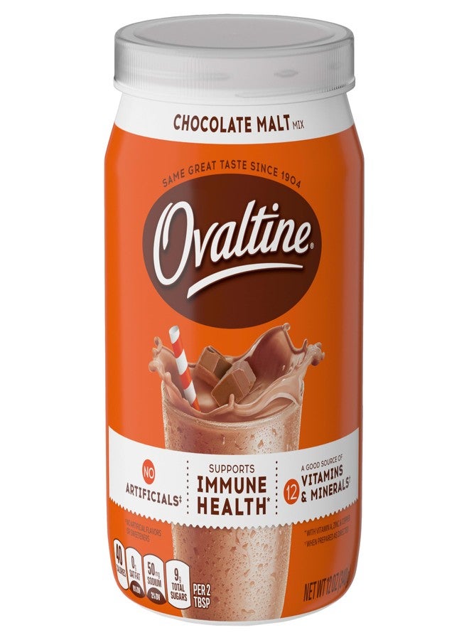 Ovaltine NESTLE OVALTINE Chocolate Malt Mix, 12 oz. Canister Easy to Prepare Fortified Malt Beverage