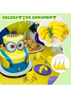 Jexine 20 Pack Banana Keychains Stretchy Toys Banana Squishy Fidget Toys Banana Stress Toy For Birthday Party Favors Supplies School Carnival Prizes Party Gift Bag Fillers  - Image 4