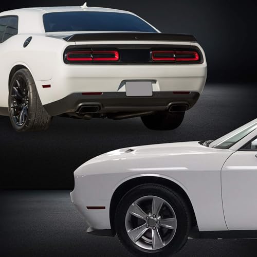 NDRUSH Vinyl Tail Light Tint Overlay Blackout Side Marker Lights & Reflectors Film Lamp Wrap Covers Compatible with Dodge Challenger 2015-2021 - Image 2