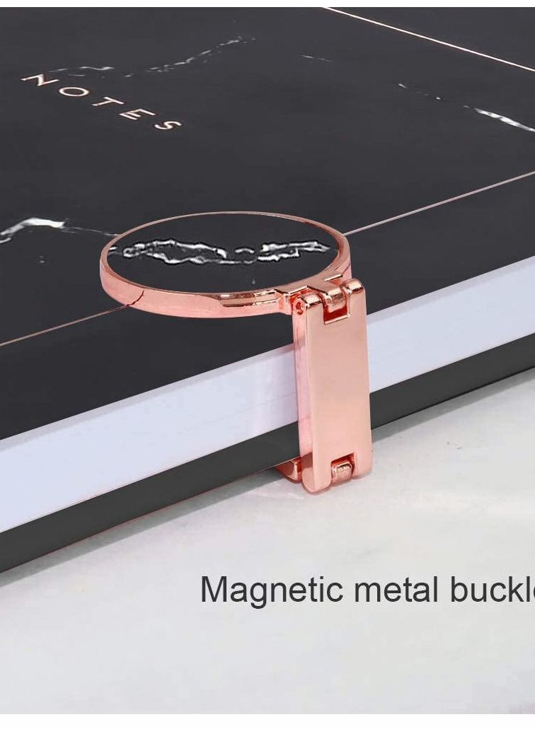 XiuWoo Black Marble Lined Notebook Pages A5 Memo Journal Agenda Note With Magnetic Metal Buckle And Bookmark Ribbon Ruled sheets Notepad Stationery - Image 2