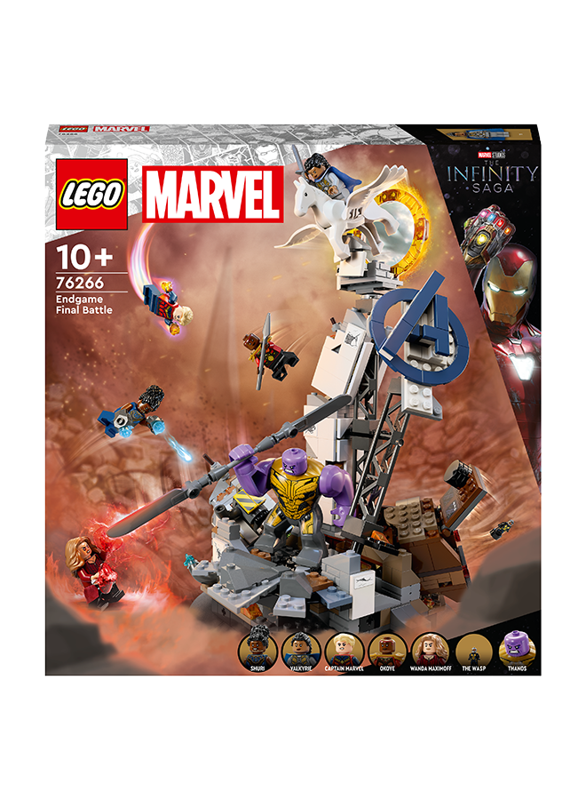 Marvel Endgame Final Battle 76266 Building Toy Set; Avengers Build-And-Display Model; Includes Captain Marvel, Thanos, Okoye, Valkyrie, Shuri And Wanda Maximoff Characters; Gift For Kids Aged 10+ (794 Pieces)