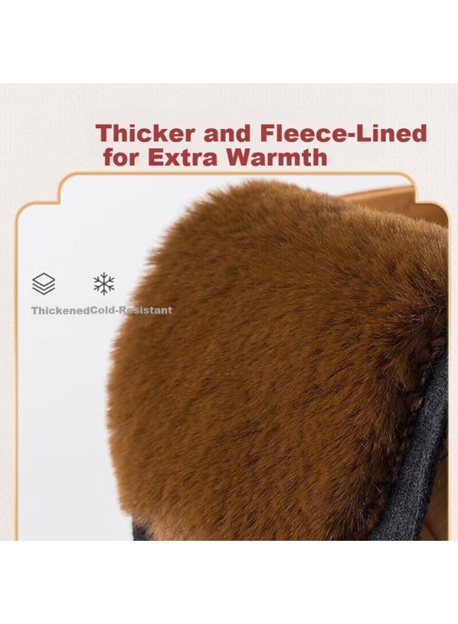 Teeis German Knee Brace Warm Arthritis Elderly Heating Knee Wool Plush Thickened Uni - Image 2