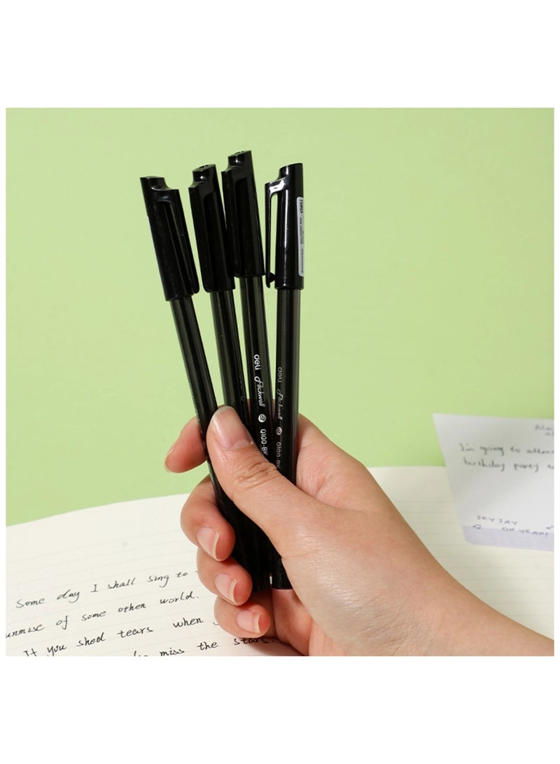 Deli 12-Piece Flickwell Ballpoint Pen 0.7mm Mini Tip Black Ink - Image 2