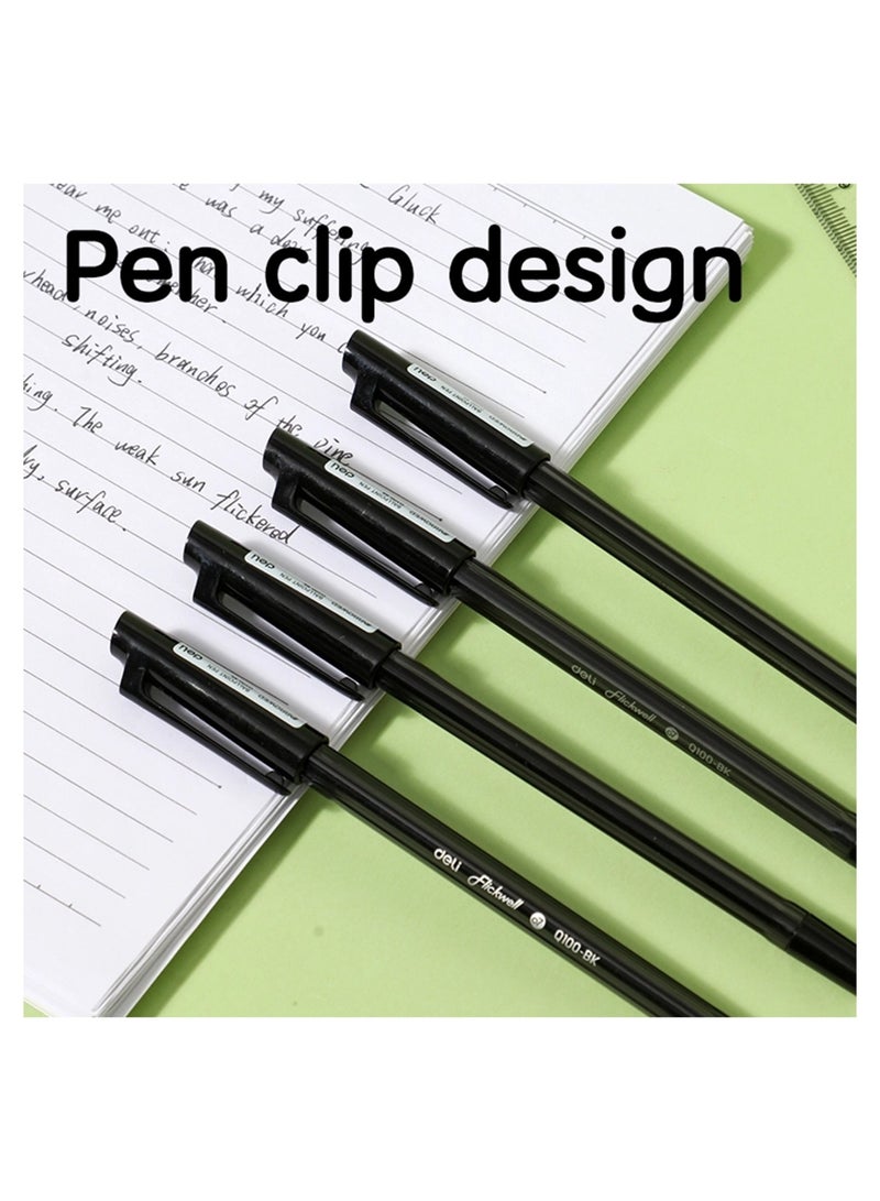Deli 12-Piece Flickwell Ballpoint Pen 0.7mm Mini Tip Black Ink - Image 5