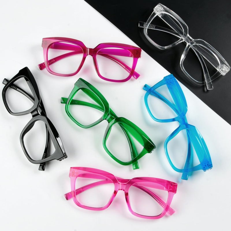 Eyekepper 6 Pack Metalless Screwless Spring Hinges Reading Glasses Women Ladies Readers Oversized Cheaters Eyeglasses +1.50 - Image 2