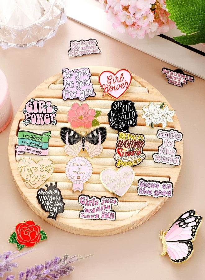 Inbagi 20 Pcs Enamel Pins Bulk Flowers Inspirational Lapel Brooch Pin Women Power Feminism Lapel Pin for Backpacks,clothing, Jackets, Hats, Kids, Girls - Image 3