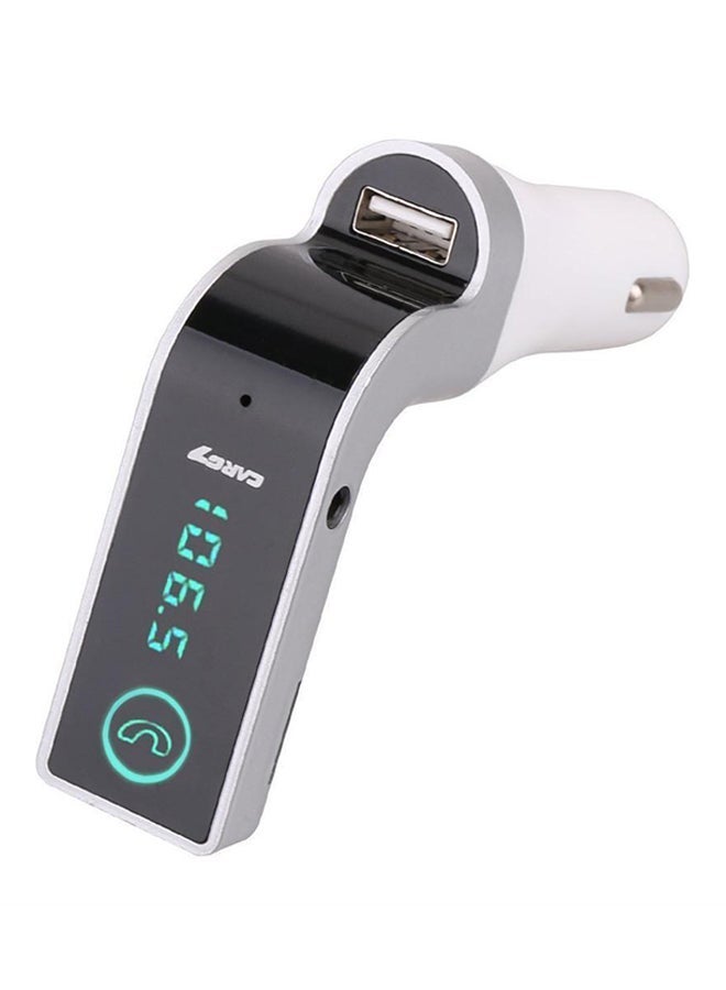 CARG7 Car FM Transmitter Modulator White/Black/Silver - Image 1