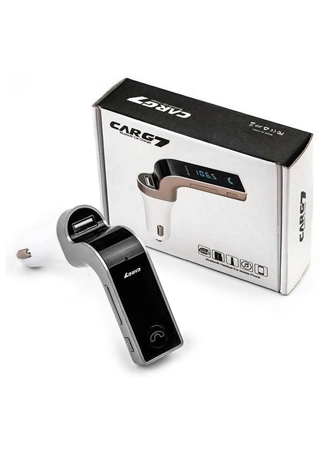 CARG7 Car FM Transmitter Modulator White/Black/Silver - Image 2